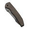 WEKNIFE Ryson Thumb Stud Knife Bronze Titanium Handle (3.33" Polished Gray Bohler M390 Blade) WE24086 - 3