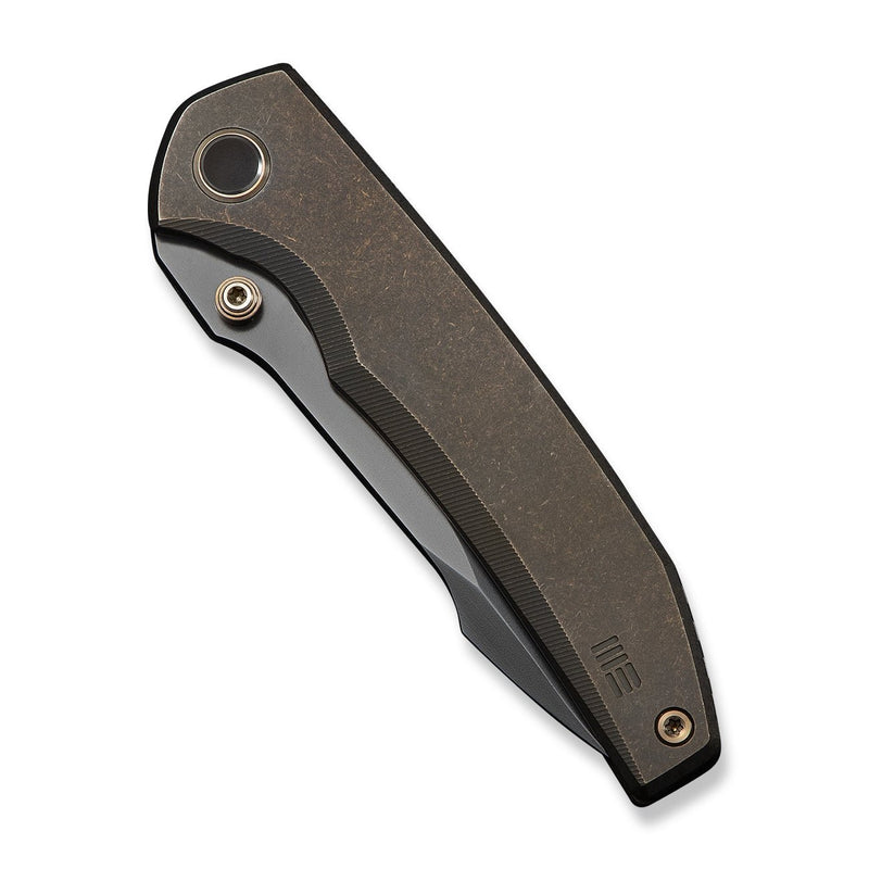 WEKNIFE Ryson Thumb Stud Knife Bronze Titanium Handle (3.33" Polished Gray Bohler M390 Blade) WE24086 - 3