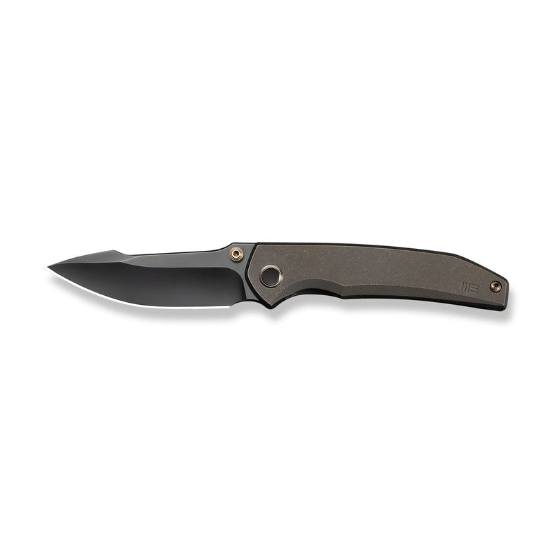 WEKNIFE Ryson Thumb Stud Knife Bronze Titanium Handle (3.33" Polished Gray Bohler M390 Blade) WE24086 - 3