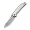 WEKNIFE Ryson Thumb Stud Knife Gray Titanium Handle (3.33" Hugin Damasteel Blade) WE24086 - DS1