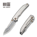 WEKNIFE Ryson Thumb Stud Knife Gray Titanium Handle (3.33" Hugin Damasteel Blade) WE24086 - DS1