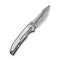 WEKNIFE Ryson Thumb Stud Knife Gray Titanium Handle (3.33" Hugin Damasteel Blade) WE24086 - DS1