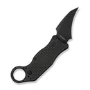 WEKNIFE Shadowhook Button Lokc Knife Black Titanium Handle (2.82" Black Stonewashed Bohler M390 Blade) WE24085 Sample1 - We Knife