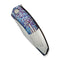 WEKNIFE Sine Wave Flipper Knife Flamed & Satin Titanium Handle (3.98" Polished Bead Blasted Bohler M390 Blade) WE23069B - 4