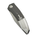WEKNIFE Sine Wave Flipper Knife Gray Hand Rubbed & Satin Titanium Handle (3.98" Stonewashed Bohler M390 Blade) WE23069B - 2