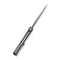 WEKNIFE Sine Wave Flipper Knife Polished Bead Blasted & Satin Titanium Handle (3.98" Fafnir Damasteel Blade) WE23069B - DS1