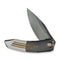 WEKNIFE Sine Wave Flipper Knife Polished Gray & Satin Titanium Handle (3.98" Polished Gray Bohler M390 Blade) WE23069B - 3