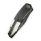 WEKNIFE Sine Wave Flipper Knife Polished Gray & Satin Titanium Handle (3.98" Polished Gray Bohler M390 Blade) WE23069B - 3