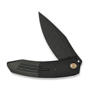 WEKNIFE Sine Wave Mystery Box Flipper Knife Black Titanium Handle (3.98" Black Stonewashed Bohler M390 Blade) WE23069B-1 MB, With One Free Mystery WE Or CIVIVI Model - We Knife