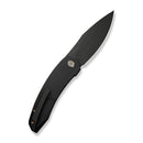 WEKNIFE Sine Wave Mystery Box Flipper Knife Black Titanium Handle (3.98" Black Stonewashed Bohler M390 Blade) WE23069B-1 MB, With One Free Mystery WE Or CIVIVI Model - We Knife