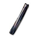 WEKNIFE Sine Wave Mystery Box Flipper Knife Flamed & Satin Titanium Handle (3.98" Polished Bead Blasted Bohler M390 Blade) WE23069B-4 MB, With One Free Mystery WE Or CIVIVI Model - We Knife