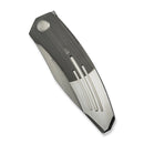 WEKNIFE Sine Wave Mystery Box Flipper Knife Gray Hand Rubbed & Satin Titanium Handle (3.98" Stonewashed M390 Blade) WE23069B-2 MB, With One Free Mystery WE Or CIVIVI Model - We Knife