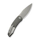 WEKNIFE Sine Wave Mystery Box Flipper Knife Gray Hand Rubbed & Satin Titanium Handle (3.98" Stonewashed M390 Blade) WE23069B-2 MB, With One Free Mystery WE Or CIVIVI Model - We Knife