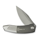 WEKNIFE Sine Wave Mystery Box Flipper Knife Gray Hand Rubbed & Satin Titanium Handle (3.98" Stonewashed M390 Blade) WE23069B-2 MB, With One Free Mystery WE Or CIVIVI Model - We Knife