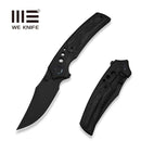 WEKNIFE Skynix Flipper & Thumb Stud Knife Black Titanium Handle With Marble Carbon Fiber Inlay (3.7" Black Stonewashed Bohler M390 Blade) WE24087 - 1