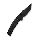 WEKNIFE Skynix Flipper & Thumb Stud Knife Black Titanium Handle With Marble Carbon Fiber Inlay (3.7" Black Stonewashed Bohler M390 Blade) WE24087 - 1