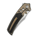 WEKNIFE Skynix Flipper & Thumb Stud Knife Champagne Titanium Handle With Twill Carbon Fiber Inlay (3.7" Hand Rubbed Satin Bohler M390 Blade) WE24087 - 3