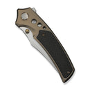WEKNIFE Skynix Flipper & Thumb Stud Knife Champagne Titanium Handle With Twill Carbon Fiber Inlay (3.7" Hand Rubbed Satin Bohler M390 Blade) WE24087 - 3