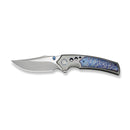 WEKNIFE Skynix Flipper & Thumb Stud Knife Gray Titanium Handle With Flamed Titanium Inlay (3.7" Stonewashed Bohler M390 Blade, Satin Flat) WE24087 - 2