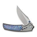 WEKNIFE Skynix Flipper & Thumb Stud Knife Gray Titanium Handle With Flamed Titanium Inlay (3.7" Stonewashed Bohler M390 Blade, Satin Flat) WE24087 - 2