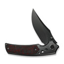 WEKNIFE Skynix Flipper & Thumb Stud Knife Polished Gray Titanium Handle With Black & Red Carbon Fiber Inlay (3.7" Polished Gray Bohler M390 Blade) WE24087 - 4