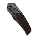 WEKNIFE Skynix Flipper & Thumb Stud Knife Polished Gray Titanium Handle With Black & Red Carbon Fiber Inlay (3.7" Polished Gray Bohler M390 Blade) WE24087 - 4