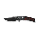 WEKNIFE Skynix Flipper & Thumb Stud Knife Polished Gray Titanium Handle With Black & Red Carbon Fiber Inlay (3.7" Polished Gray Bohler M390 Blade) WE24087 - 4