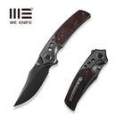 WEKNIFE Skynix Flipper & Thumb Stud Knife Polished Gray Titanium Handle With Black & Red Carbon Fiber Inlay (3.7" Polished Gray Bohler M390 Blade) WE24087 - 4