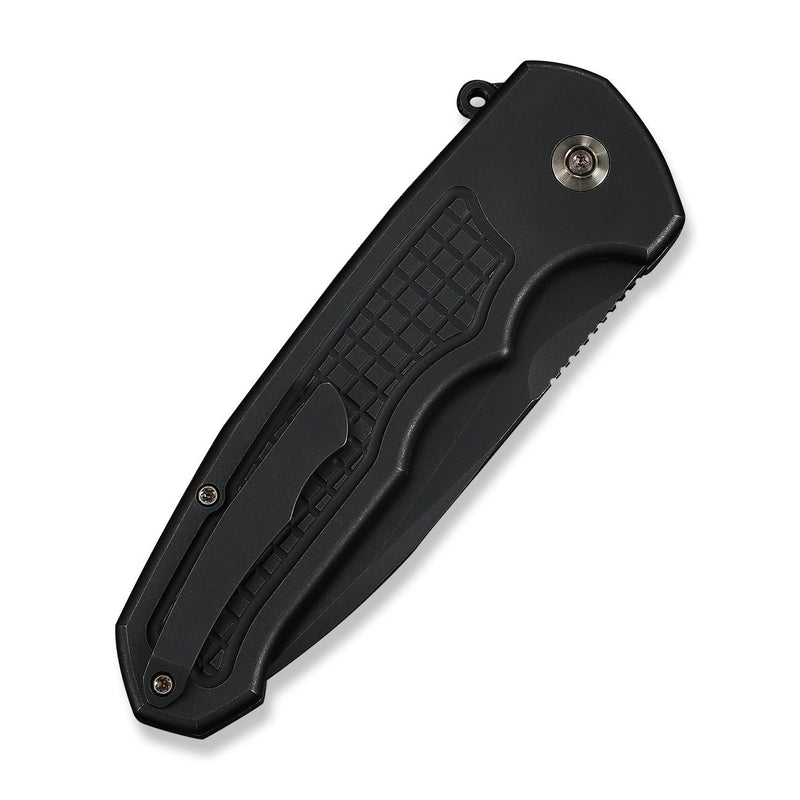 WEKNIFE Starlash Flipper Knife Black Titanium Handle (3.97" Black Stonewashed Bohler M390 Blade) WE23011C - 1