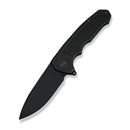 WEKNIFE Starlash Flipper Knife Black Titanium Handle (3.97" Black Stonewashed Bohler M390 Blade) WE23011C - 1