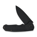 WEKNIFE Starlash Flipper Knife Black Titanium Handle (3.97" Black Stonewashed Bohler M390 Blade) WE23011C - 1