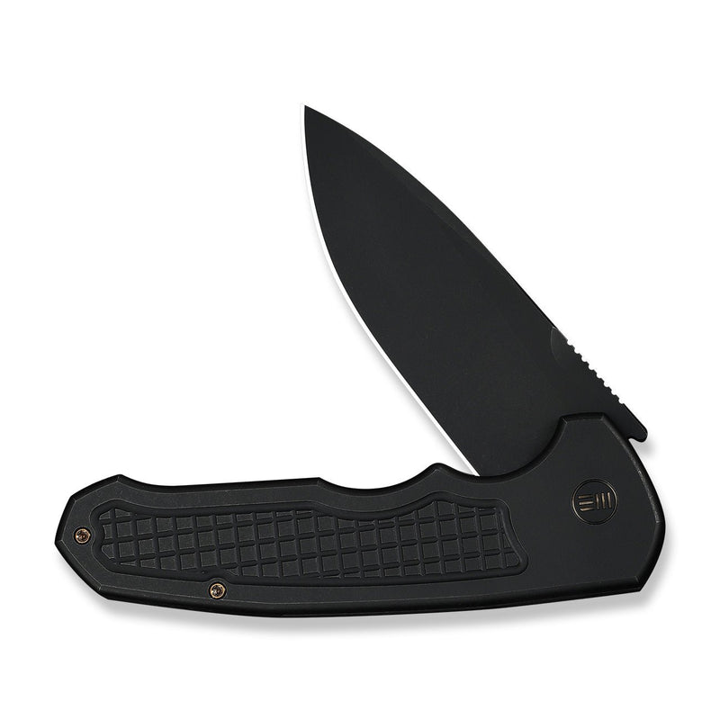 WEKNIFE Starlash Flipper Knife Black Titanium Handle (3.97" Black Stonewashed Bohler M390 Blade) WE23011C - 1
