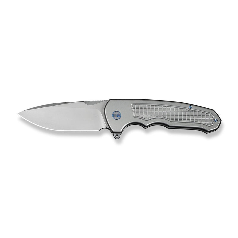 WEKNIFE Starlash Flipper Knife Gray Titanium Handle (3.97" Stonewashed Bohler M390 Blade) WE23011C - 2