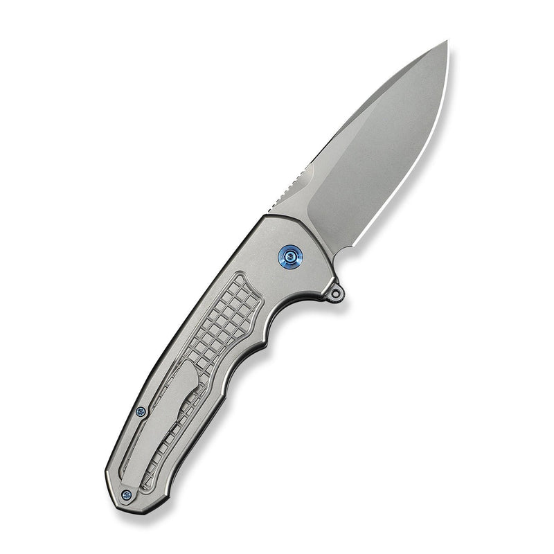 WEKNIFE Starlash Flipper Knife Gray Titanium Handle (3.97" Stonewashed Bohler M390 Blade) WE23011C - 2