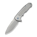 WEKNIFE Starlash Flipper Knife Gray Titanium Handle (3.97" Stonewashed Bohler M390 Blade) WE23011C - 2