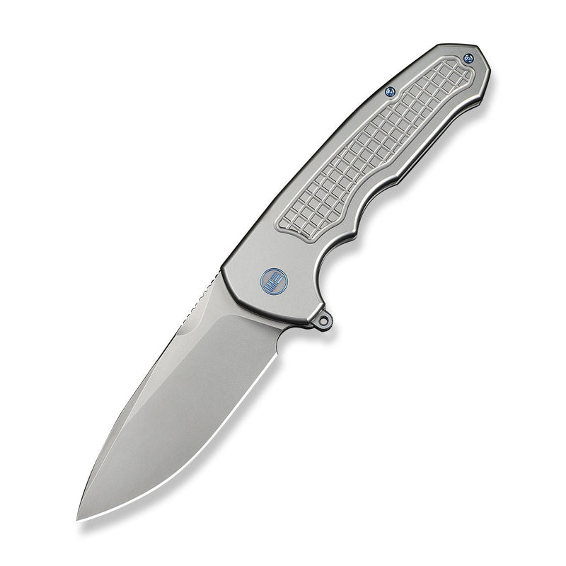 WEKNIFE Starlash Flipper Knife Gray Titanium Handle (3.97" Stonewashed Bohler M390 Blade) WE23011C - 2