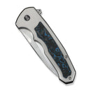 WEKNIFE Starlash Flipper Knife Polished Bead Blasted Titanium Handle With Arctic Storm FatCarbon Fiber Inlay (3.97" Hand Rubbed Satin Bohler M390 Blade) WE23011D - 2
