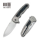 WEKNIFE Starlash Flipper Knife Polished Bead Blasted Titanium Handle With Arctic Storm FatCarbon Fiber Inlay (3.97" Hand Rubbed Satin Bohler M390 Blade) WE23011D - 2