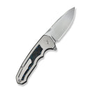 WEKNIFE Starlash Flipper Knife Polished Bead Blasted Titanium Handle With Arctic Storm FatCarbon Fiber Inlay (3.97" Hand Rubbed Satin Bohler M390 Blade) WE23011D - 2