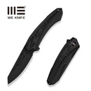 WEKNIFE Suisei Flipper Knife Dark Graphite Titanium Handle With Black & White Carbon Fiber Inlay (3.28" Dark Graphite Stonewashed Bohler M390 Blade With Black & White Carbon Fiber Inlay) WE25086-3 - We Knife
