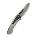 WEKNIFE Suisei Flipper Knife Gray Titanium Handle With Jungle Wear FatCarbon Fiber Inlay (3.28" Stonewashed Bohler M390 Blade With Jungle Wear FatCarbon Fiber Inlay) WE25086-2 - We Knife