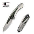 WEKNIFE Suisei Flipper Knife Gray Titanium Handle With Jungle Wear FatCarbon Fiber Inlay (3.28" Stonewashed Bohler M390 Blade With Jungle Wear FatCarbon Fiber Inlay) WE25086-2 - We Knife