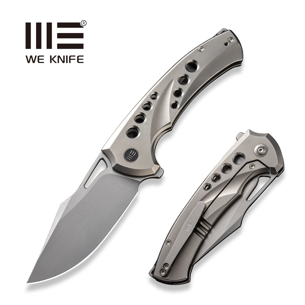 WEKNIFE Swiftfin Flipper & Thumb Hole Knife Titanium Handle 20CV