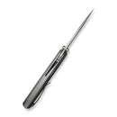 WEKNIFE Swordfin Front Flipper & Thumb Stud Knife Aluminum Foil Carbon Fiber Handle Gray Titanium Liner (3.28" Silver Bead Blasted CPM 20CV Blade) WE23067-3