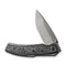 WEKNIFE Swordfin Front Flipper & Thumb Stud Knife Aluminum Foil Carbon Fiber Handle Gray Titanium Liner (3.28" Silver Bead Blasted CPM 20CV Blade) WE23067-3