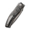 WEKNIFE Swordfin Front Flipper & Thumb Stud Knife Aluminum Foil Carbon Fiber Handle Gray Titanium Liner (3.28" Silver Bead Blasted CPM 20CV Blade) WE23067-3
