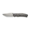 WEKNIFE Swordfin Front Flipper & Thumb Stud Knife Aluminum Foil Carbon Fiber Handle Gray Titanium Liner (3.28" Silver Bead Blasted CPM 20CV Blade) WE23067-3
