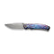 WEKNIFE Swordfin Front Flipper & Thumb Stud Knife Flamed Titanium Handle Gray Titanium Liner (3.28" Silver Bead Blasted CPM 20CV Blade) WE23067-1