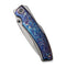 WEKNIFE Swordfin Front Flipper & Thumb Stud Knife Flamed Titanium Handle Gray Titanium Liner (3.28" Silver Bead Blasted CPM 20CV Blade) WE23067-1