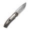 WEKNIFE Swordfin Front Flipper & Thumb Stud Knife Gray Titanium Handle With White Laser Pattern Polished Gray Orange Peel Textured Titanium Liner (3.28" Hugin Damasteel Blade) WE23067 - 2025 BSW2